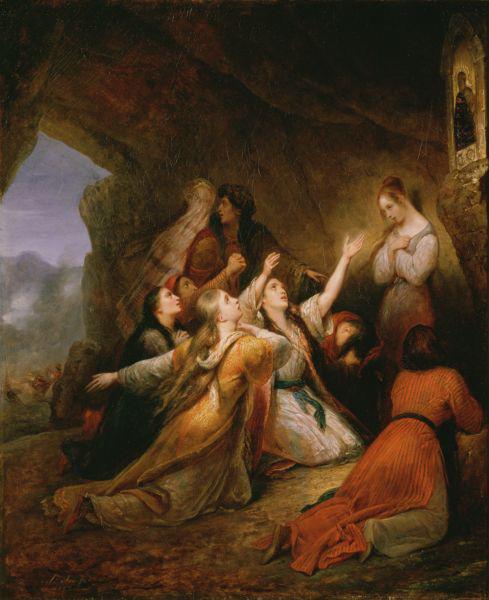 Ary Scheffer Greek Women Imploring at the Virgin of Assistance Sweden oil painting art